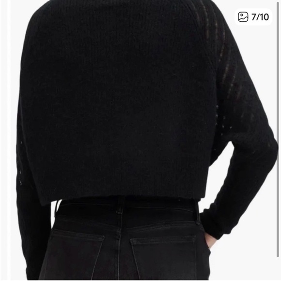 All Saints Black Ridley Jumper Cowl Neck Wool/Alpaca Sweater US2 - Picture 12 of 13
